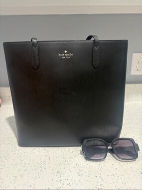 kate spade Black Saffiano Leather Tote